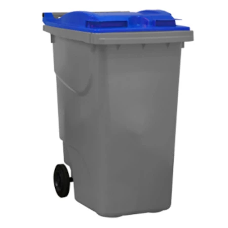 Conteneur poubelle 360L couvercle bleu Conteneur poubelle 360L couvercle bleu