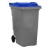 Conteneur poubelle 360L couvercle bleu Conteneur poubelle 360L couvercle bleu