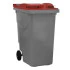 Bac roulant 360 litres couvercle rouge Bac roulant 360 litres couvercle rouge