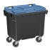 Conteneur poubelle 660 litres avec couvercle bleu Conteneur poubelle 660 litres avec couvercle bleu