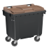 Container poubelle 660 litres couvercle marron Container poubelle 660 litres couvercle marron