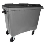 Bac roulant 660L couvercle gris anthracite Bac roulant 660L couvercle gris anthracite