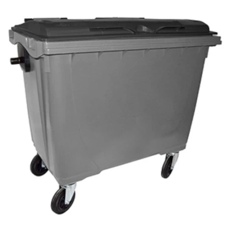Bac roulant 660L couvercle gris anthracite