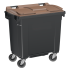 Conteneur poubelle extérieur 770 litres couvercle marron Conteneur poubelle extérieur 770 litres couvercle marron