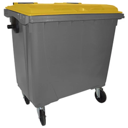 Conteneur à ordures 770L couvercle jaune Conteneur à ordures 770L couvercle jaune
