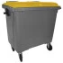 Conteneur à ordures 770L couvercle jaune Conteneur à ordures 770L couvercle jaune