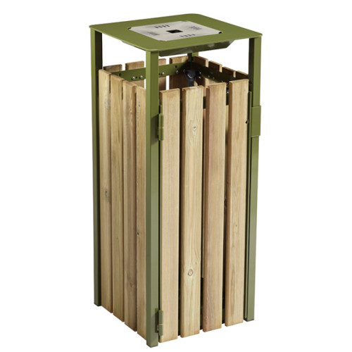 Poubelle pour espaces vert avec cendrier