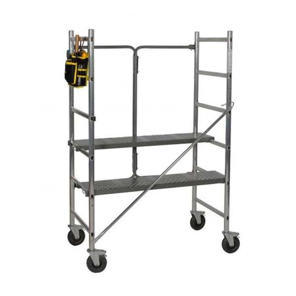 Mini échafaudage Plateau En Alu Avec Roulettes - Capacité 600 Lbs - Neuf