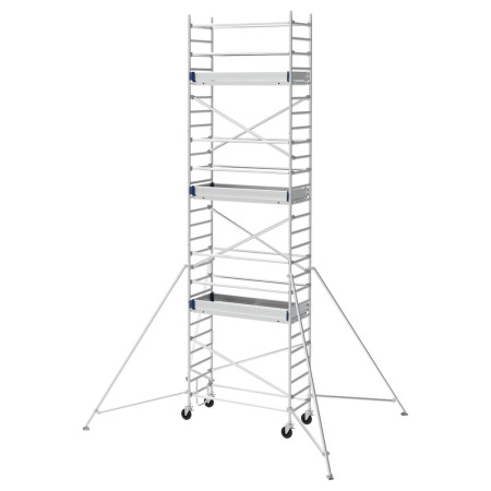 Echafaudage alu mobile - Larg. hors tout avec stabilisateurs : 3,42 à 4,71 m Echafaudage alu mobile - Larg. hors tout avec stabilisateurs : 3,42 à 4,71 m