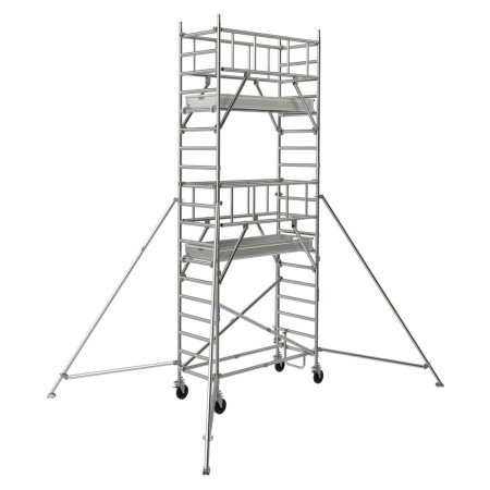 Echafaudage roulant alu - Hauteur hors tout max 13,13 m Echafaudage roulant alu - Hauteur hors tout max 13,13 m