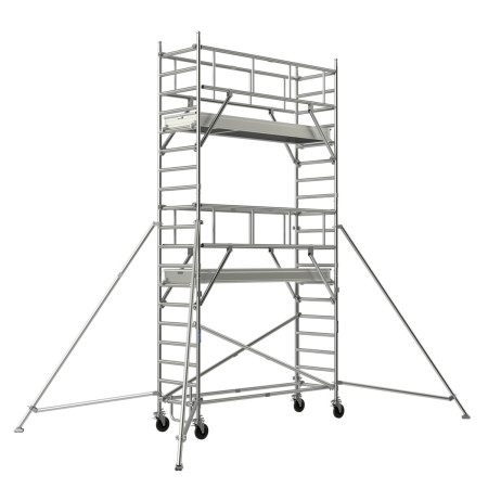 Echafaudage roulant alu soudé - Neolium 250 Box - Larg. hors tout avec stabilisateurs : 3,42 à 4,71 m Echafaudage roulant alu soudé - Neolium 250 Box - Larg. hors tout avec stabilisateurs : 3,42 à 4,71 m
