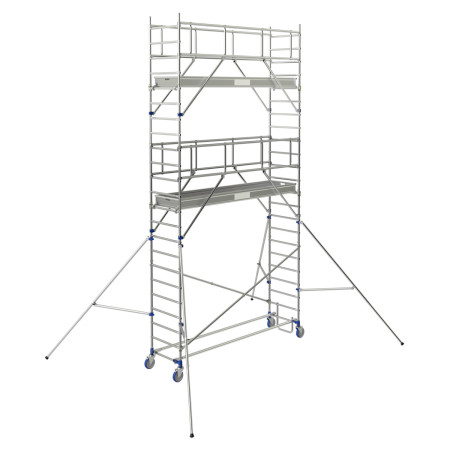 Echafaudage en aluminium - Larg. hors tout avec stabilisateurs : 4,1 à 5,7 m Echafaudage en aluminium - Larg. hors tout avec stabilisateurs : 4,1 à 5,7 m