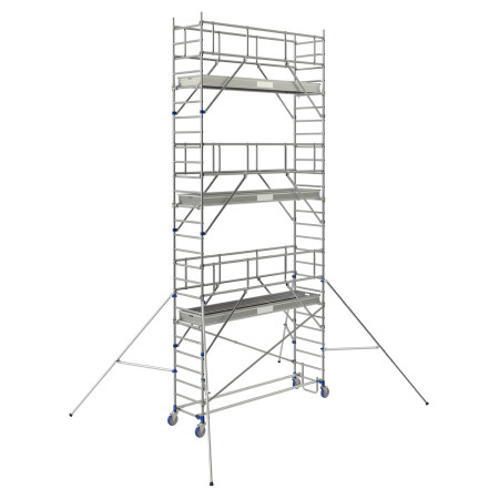 Echafaudage en aluminium - Long. hors tout sans stabilisateurs : 3,31 m Echafaudage en aluminium - Long. hors tout sans stabilisateurs : 3,31 m
