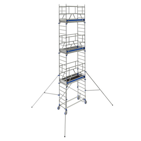 Echafaudage alu mobile - Long. hors tout sans stabilisateurs : 2,11 m Echafaudage alu mobile - Long. hors tout sans stabilisateurs : 2,11 m