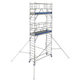 Echafaudage roulant aluminium - Hauteur hors tout : 3 à 9 m Echafaudage roulant aluminium - Hauteur hors tout : 3 à 9 m