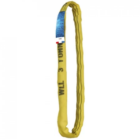 Elingue Ronde Textile Sans Fin 3T 1.5M - Jaune Pour Levage Et Manutention
