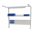 Equipement supérieur universel pour établis 1500 mm - basic - avec éclairage Equipement supérieur universel pour établis 1500 mm - basic - avec éclairage