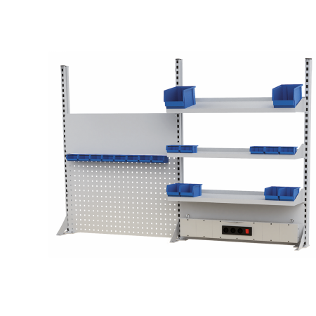 Equipement supérieur universel pour établis 2000 mm - sans éclairage