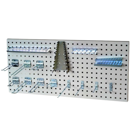 W010080156 - Lot de 15 accessoires assortis pour panneau perforé