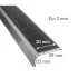 Nez de marche à angle droit en aluminium pour l'intérieur ou l'extérieur Nez de marche à angle droit en aluminium pour l'intérieur ou l'extérieur