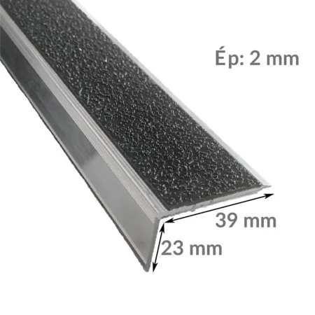Nez de marche à angle droit en aluminium pour l'intérieur ou l'extérieur Nez de marche à angle droit en aluminium pour l'intérieur ou l'extérieur