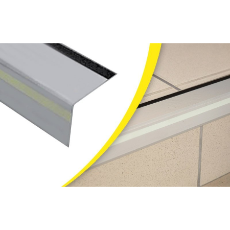 Nez de marche à angle droit en aluminium pour l'intérieur Nez de marche à angle droit en aluminium pour l'intérieur