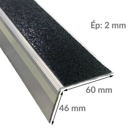 Nez de marche à angle droit en aluminium pour l'intérieur Nez de marche à angle droit en aluminium pour l'intérieur