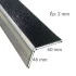 Nez de marche à angle droit en aluminium pour l'intérieur Nez de marche à angle droit en aluminium pour l'intérieur