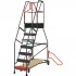 Escabeau pour rayonnage de 5 à 15 marches à immobilisation automatique, 7 marches, hauteur de travail maximale de 3,62 m. Escabeau pour rayonnage de 5 à 15 marches à immobilisation automatique, 7 marches, hauteur de travail maximale de 3,62 m.