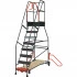Plateforme de travail stable et sécurisée, 8 marches, hauteur de travail maximale de 3,85 m. Plateforme de travail stable et sécurisée, 8 marches, hauteur de travail maximale de 3,85 m.