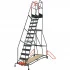 Plate-forme pour travailler en hauteur de manière ergonomique, 13 marches, hauteur de travail maximale de 5 m. Plate-forme pour travailler en hauteur de manière ergonomique, 13 marches, hauteur de travail maximale de 5 m.