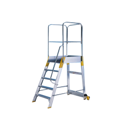 Escabeau mobile d'atelier léger 3 à 8 marches