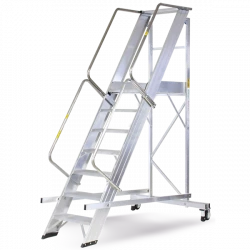 Escabeau mobile grande plateforme sécurisée
