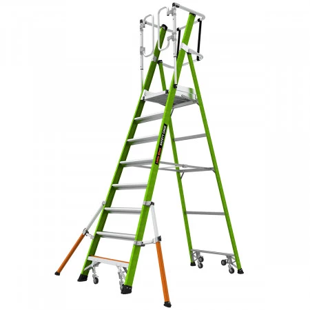 Escabeau mobile isolant Little Giant Stadium, 8 marches, Hauteur de travail 4m. Escabeau mobile isolant Little Giant Stadium, 8 marches, Hauteur de travail 4m.