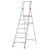 Échelle à plate-forme avec main courante, hauteur de travail de 2,95 à 3,65m, conforme à la norme DIN EN 131-7. Échelle à plate-forme avec main courante, hauteur de travail de 2,95 à 3,65m, conforme à la norme DIN EN 131-7.