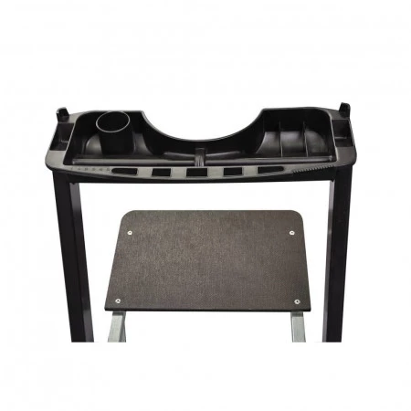 Tablette porte-outils pour escabeau à caillebotis