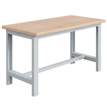 Etabli SI plateau bois multiplis 40 mm et ossature Gris Clair RAL 7035 Etabli SI plateau bois multiplis 40 mm et ossature Gris Clair RAL 7035