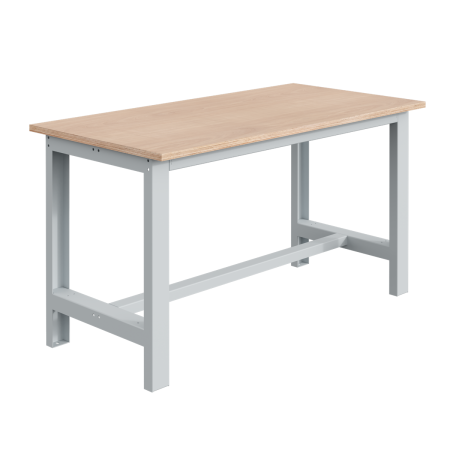 Etabli SI plateau bois multiplis 24 mm et ossature Gris Clair RAL 7035 Etabli SI plateau bois multiplis 24 mm et ossature Gris Clair RAL 7035