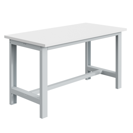 Etabli SI plateau stratifié RESITOP 30 mm et ossature Gris Clair RAL 7035 Etabli SI plateau stratifié RESITOP 30 mm et ossature Gris Clair RAL 7035