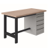 Etabli SI plateau multiplis 40 mm avec caisson 5 tiroirs et ossature Gris Anthracite 7016 Etabli SI plateau multiplis 40 mm avec caisson 5 tiroirs et ossature Gris Anthracite 7016
