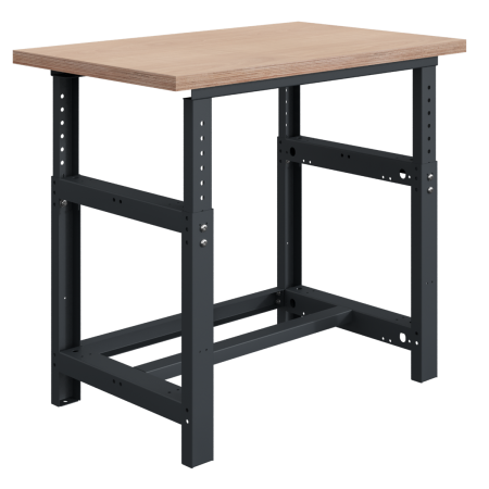 Etabli SI plateau bois multiplis 24 mm réglable mécaniquement et ossature Gris Anthracite RAL 7016 Etabli SI plateau bois multiplis 24 mm réglable mécaniquement et ossature Gris Anthracite RAL 7016