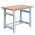 Etabli SI plateau bois multiplis 40 mm réglable mécaniquement et ossature Gris Clair RAL 7035 Etabli SI plateau bois multiplis 40 mm réglable mécaniquement et ossature Gris Clair RAL 7035