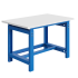 Etabli SI plateau stratifié RESITOP 30 mm réglable mécaniquement et ossature Bleu RAL 5015 Etabli SI plateau stratifié RESITOP 30 mm réglable mécaniquement et ossature Bleu RAL 5015