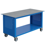 Etabli mobile SIT Soudure - A plancher - Plateau acier 8 mm - Lxpxh 1500x750x802 mm - Ossature Bleu Industrie RAL 5015 Etabli mobile SIT Soudure - A plancher - Plateau acier 8 mm - Lxpxh 1500x750x802 mm - Ossature Bleu Industrie RAL 5015