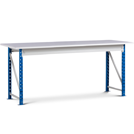 TAB160-1 et TAB200-1 - Table d'atelier premium plateau bois mélaminé 22 mm - Lxpxh : 1600/2000 x 800 x 830 mm - RAL 5005 / 7016 TAB160-1 et TAB200-1 - Table d'atelier premium plateau bois mélaminé 22 mm - Lxpxh : 1600/2000 x 800 x 830 mm - RAL 5005 / 7016