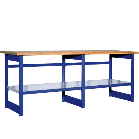 10-12677 - Etabli, type 2 - avec plateau de travail - Bleu gentiane, RAL 5010 10-12677 - Etabli, type 2 - avec plateau de travail - Bleu gentiane, RAL 5010