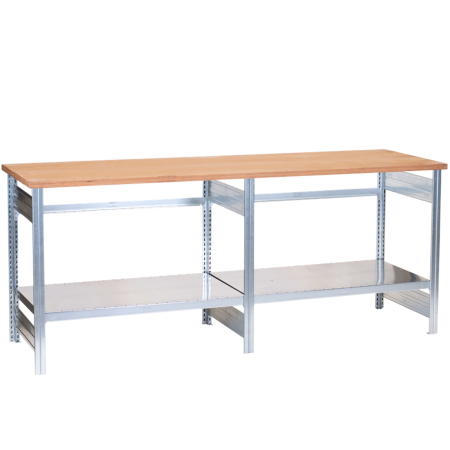 10-12675 - Etabli, type 2 - avec plateau de travail - Finition galvanisée 10-12675 - Etabli, type 2 - avec plateau de travail - Finition galvanisée