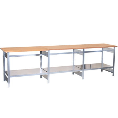 10-12679 - Etabli, type 3 - avec plateau de travail - Finition galvanisée 10-12679 - Etabli, type 3 - avec plateau de travail - Finition galvanisée