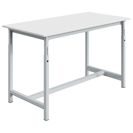 Etabli PTH plateau mélaminé 28 mm réglable mécaniquement et ossature Gris Clair RAL 7035 Etabli PTH plateau mélaminé 28 mm réglable mécaniquement et ossature Gris Clair RAL 7035