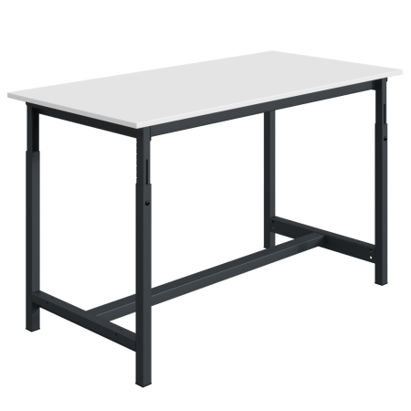 Etabli PTH plateau stratifié RESITOP 40 mm réglable mécaniquement et ossature Gris Anthracite RAL 7016 Etabli PTH plateau stratifié RESITOP 40 mm réglable mécaniquement et ossature Gris Anthracite RAL 7016